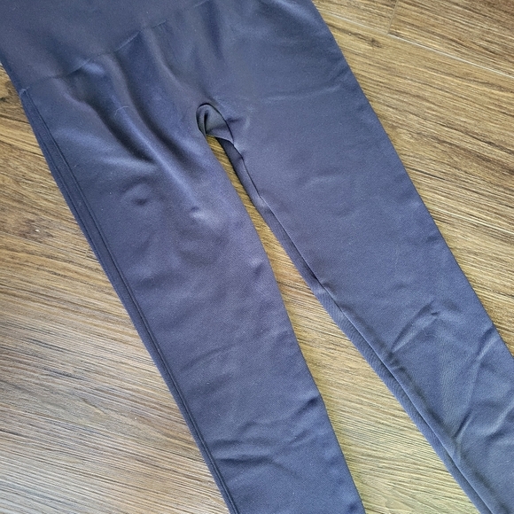 SPANX Look At Me Now Seamless Leggings Women's M Blue Ribbed Waist Shaping - Picture 7 of 9